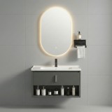 Set mobilier de baie cu lavoar Toledo 60cm Grey