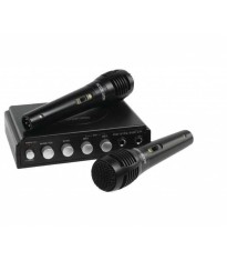 Mixer karaoke cu 2 microfoane negru Konig