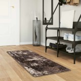 vidaXL Covor Runner MARSA Negru 50 x 200 cm Poliester și PVC 42023368