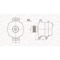 Alternator Mini Mini (R50, Mini Cabriolet (R52), Cooper S, Works, John Cooper Works, fulie 52mm, MAGNETI MARELLI