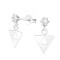 Cercei argint, Triunghi cu cristale Swarovski White, A4S37642