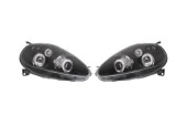 Set faruri Fiat Punto Grande (199) 09.2005-02.2012, partea Stanga+Dreapta, Tuning, Fata, Lampa de parcare pe fibra optica; tip bec H1+H1; manual; neg