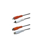 Cablu prelungitor 2x RCA 2.5m mama-tata Header EDC