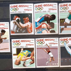 Guinea Bissau 1989 sport Jocurile Olimpice Barcelona 92, serie 7v. nestampilat