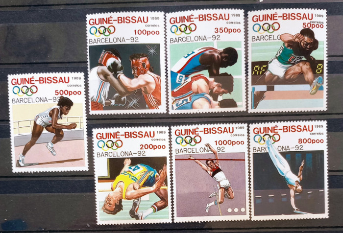 Guinea Bissau 1989 sport Jocurile Olimpice Barcelona 92, serie 7v. nestampilat