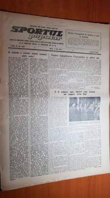 sportul popular 12 mai 1953-lupte,handbal,cursa dinamo la atletism,polo,schi foto