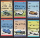 BEQUIA, AUTOMOBILE - SERIE COMPLETĂ MNH, Nestampilat