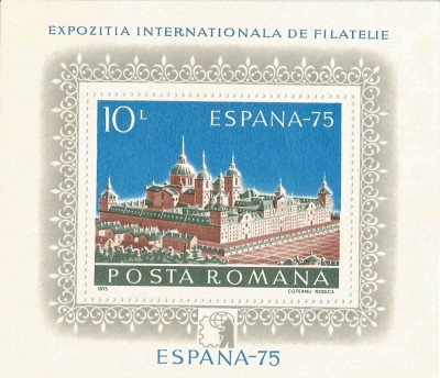 Rom&amp;acirc;nia, LP 876/1975, Exp. Intern. Filat. &amp;quot;Espana &amp;#039;75&amp;quot;, coliță dantelată, MNH foto