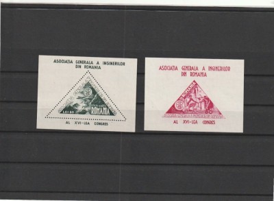 ROMANIA 1945 LP 183 LP 184 AGIR COLITA DANTELATA SI COLITA NEDANTELATA MNH NESTAMPILATE foto