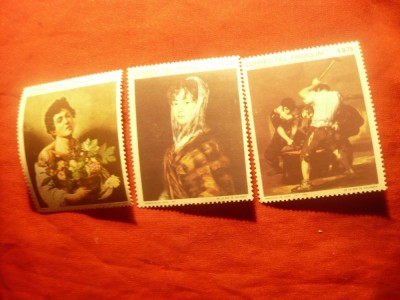 Serie mica Paraguay 1968 -Pictura si Copii - Olimpiada Mexico , 3 valori foto