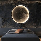 Aplica LED decorativa Luna 83W, 120 cm, lumina reglabila, neagra