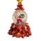 Glob de Craciun tip bradut, decorativ, muzical, efect ninsoare sclipici, cu stea in varf, rosu
