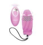 Ou Vibrator You Crack Me Up, Remote Control, 8 Moduri Vibratii si Rotatii, Silicon, USB, Mov, 8.9 cm