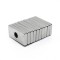 Magnet puternic neodim bloc 20 mm x 10 mm x 3 mm cu gaura de sustinere de 4 mm diametru