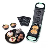 Snack Maker Trisa culoare verde 7364.1412, putere 700 W, doua tavi interschimbabile (una pentru Cake Pops si una pentru cornete de inghetata) ProDesig