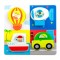 Puzzle 2D, lemn, vehicule