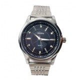 Ceas Unisex Geneva Simple Black, Cadran Negru, Bratara Silicon Neagra, Carcasa Argintie, Mecanism Quartz, Diametru 39mm