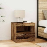 VidaXL Noptieră cu sertar Lemn vechi 50 x 40 x 45 cm Lemn compozit