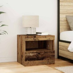 vidaXL Noptieră cu sertar Lemn vechi 50 x 40 x 45 cm Lemn compozit