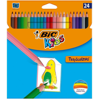 Bic Creioane Colorate Tropicolors 24 Bucati 32019693 foto