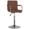 Scaun de bar, maro, material textil - 1