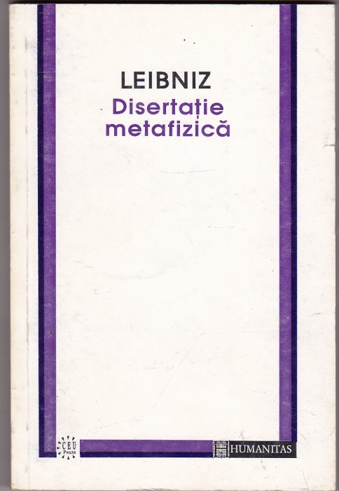 bnk ant Leibniz - Disertatie metafizica