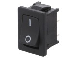 &Icirc;ntrerupător Balansoar ON-OFF 10A 250V Negru IP40