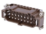 Conector HDC tată 16PE 16A 500V 180&deg;C