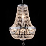 Cumpara ieftin Candelabru metal argintiu sticla transparenta 40x64/184 cm