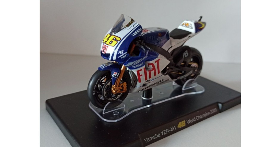 Moto GP Miniature Rossi 2009 Modèle Réduit Moto GP 1/18 - Yamaha YZR-M1 Valentino Rossi 2009 (Altaya) Modèle Moto Sportive Rossi