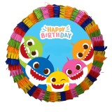 Pinata pentru petreceri, 35 cm, multicolora, model Baby Shark