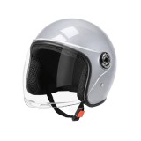 Casca moto/scuter unisex, cu vizor, marime universala 55-60cm, gri, FIXATO