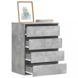 VidaXL Dulap colț cu sertare gri beton 60x41x76 cm lemn prelucrat
