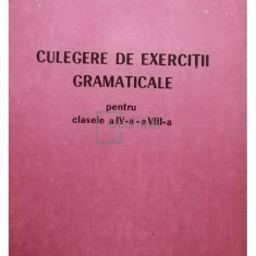 Olga Chitu - Culegere de exercitii gramaticale pentru clasele a IV-a si a VIII-a (editia 1992)