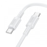Cumpara ieftin Cablu Date si Incarcare USB-C - USB-C Borofone BX111 Feliz, 60W, 1m, Alb