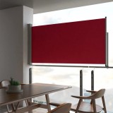 Copertina Laterala Retractabila Terasa Gossi, 120 x 300 cm, Poliester, Rosu, Protectie Vant si Soare
