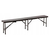 Banca pliabila pentru gradina sau catering, HDPDE, 180x25x43cm, maro Household NewTrend