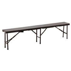 Banca pliabila pentru gradina sau catering, HDPDE, 180x25x43cm, maro Household NewTrend