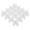Set 8 piese organizator modular pentru sertar, lungime 44.5 cm, plastic, alb