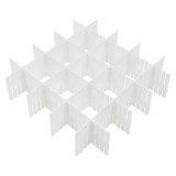 Cumpara ieftin Set 8 piese organizator modular pentru sertar, lungime 44.5 cm, plastic, alb
