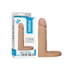 Inel penis stimulare anala The Ultra Soft Double (inserabil 13cm)