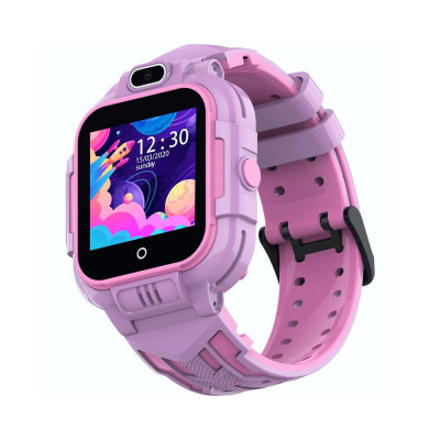 Ceas Smartwatch Pentru Copii Wonlex KT16 cu Apel Video, Functie Telefon, Localizare GPS, Buton SOS, Roz foto
