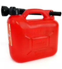 Canistra din plastic pentru combustibil rosie 5L
