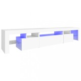 Cumpara ieftin Comode TV cu lumini LED, alb，215x36,5x40