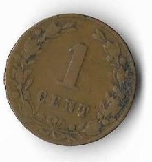 Moneda 1 cent 1882 - Olanda, cotatii bune!