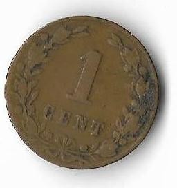 Moneda 1 cent 1882 - Olanda, cotatii bune! foto