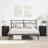 VidaXL Noptiere, 2 buc., negru, 38x35x56 cm, lemn prelucrat 800453