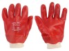Mănuşi de protecţie roşii mărimea 10 bumbac PVC, Lahti Pro