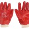 Mănuşi de protecţie roşii mărimea 10 bumbac PVC