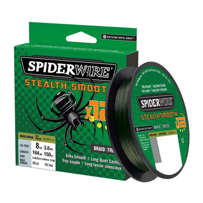 SpiderWire Braid Stealth&reg; Smooth 12 verde 150m 0,13mm